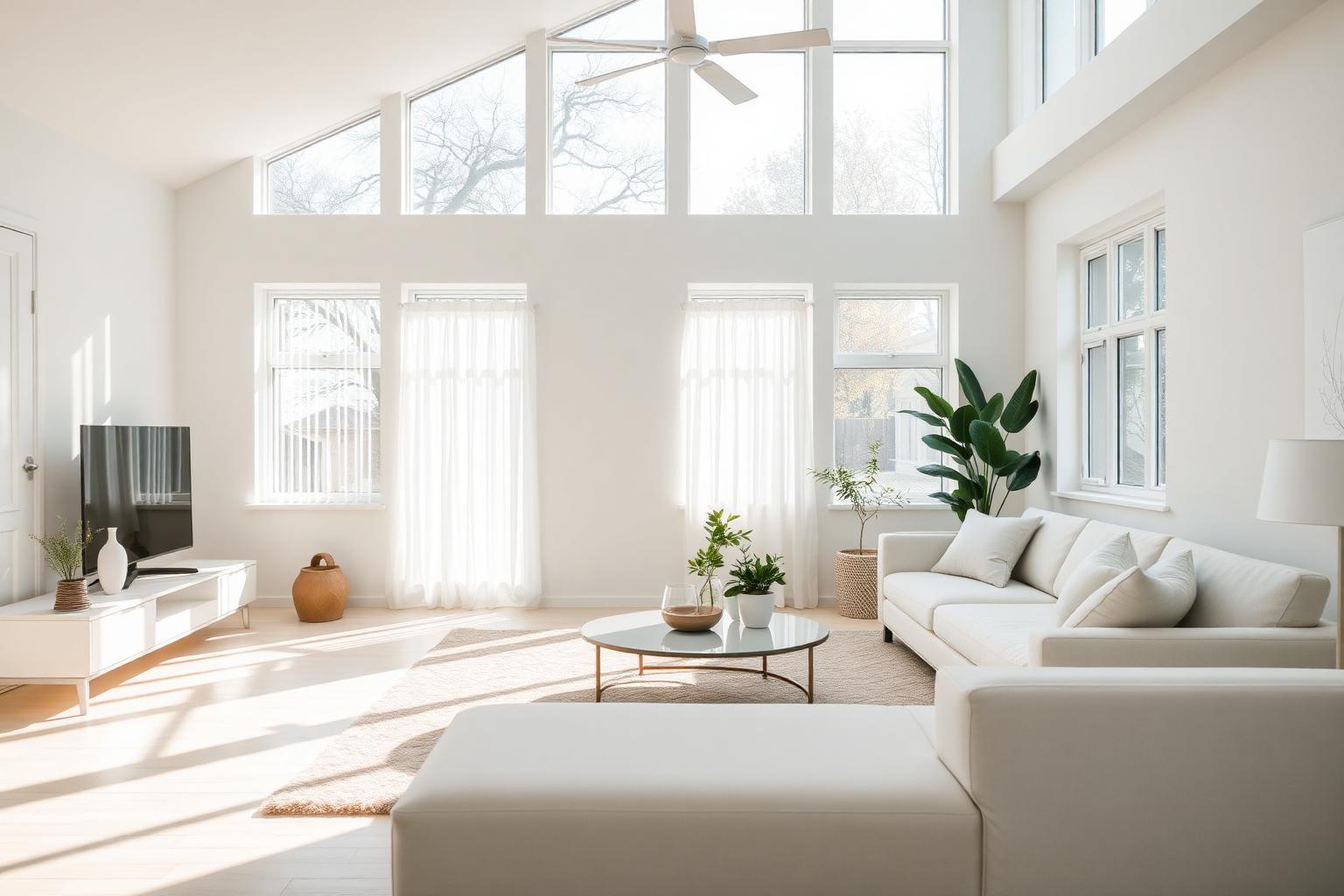 Bright clean modern living room